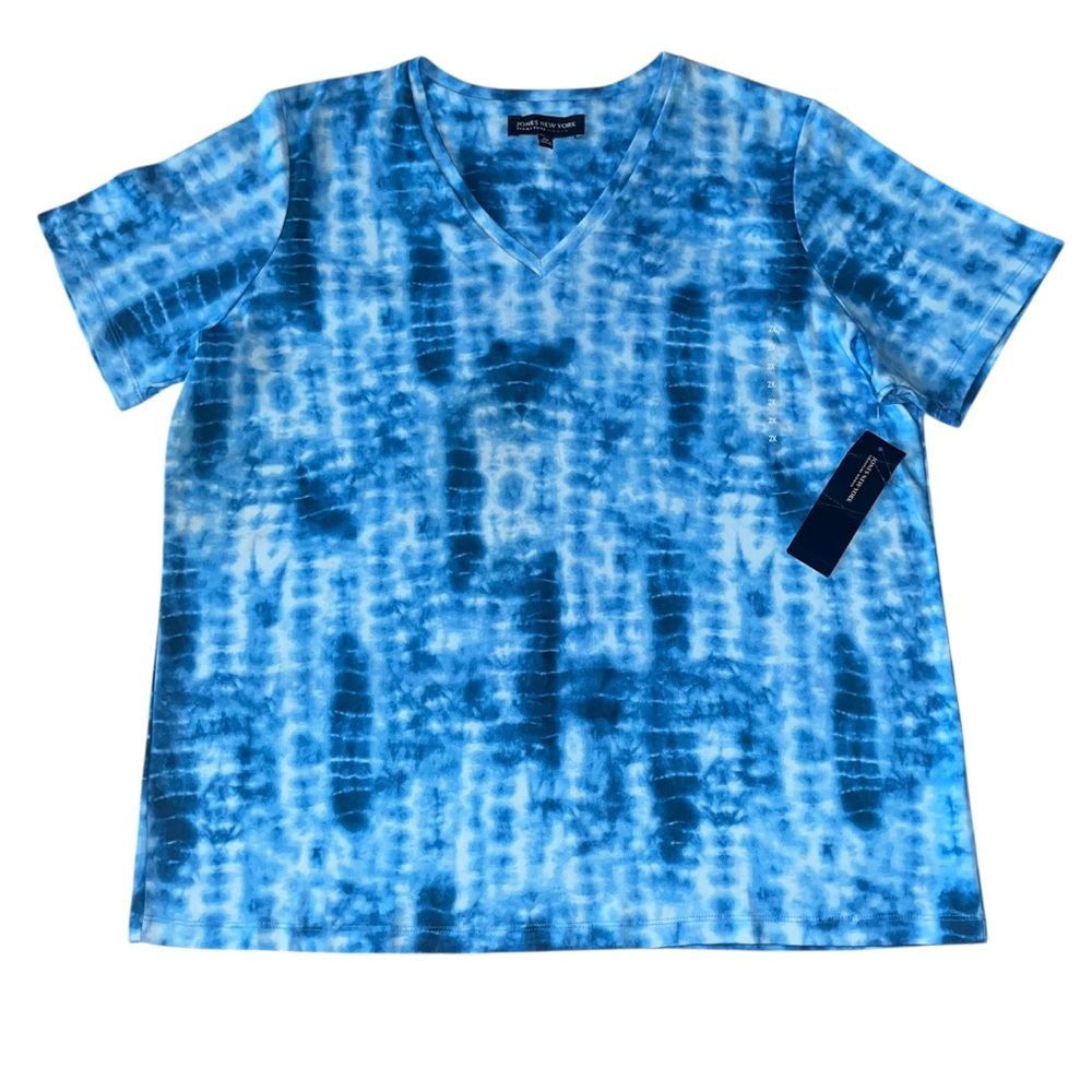 Jones New York Signature Woman, Size 3X Tie-Dye Short Sleeve Tee